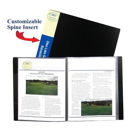 C-Line Products C-Line Products 12-Pocket Bound Sheet Protector Presentation Book, Black, 12 Books/Set 33120-DS
